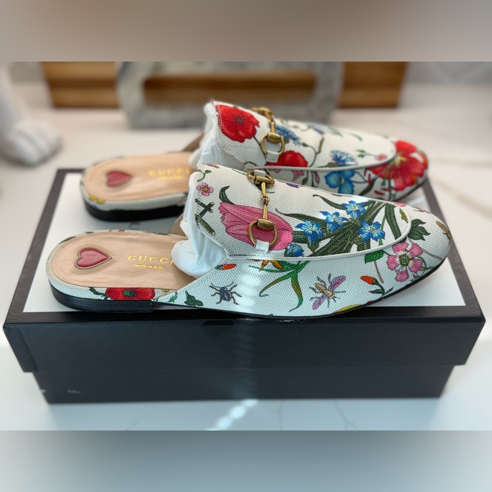 Gucci Floral Princeton Slippers